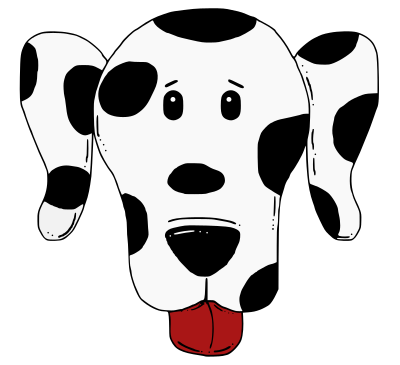 Spotty dog clipart