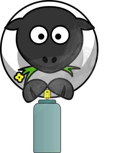 Spray can sheep clipart