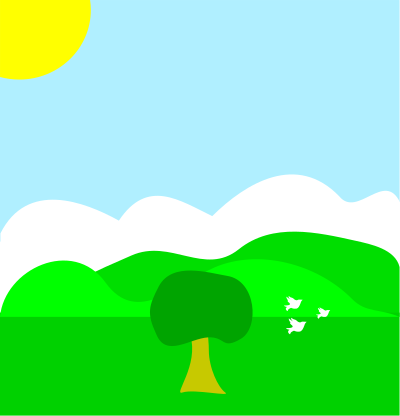 Spring scene clipart