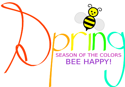 Spring Season of the Colors BEE HAPPY! clipart