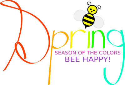 Spring with bee clipart