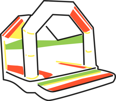 Springkasteel clipart