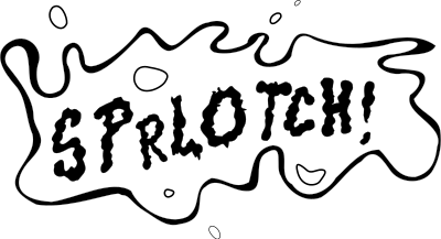 Sprlotch in black and white clipart