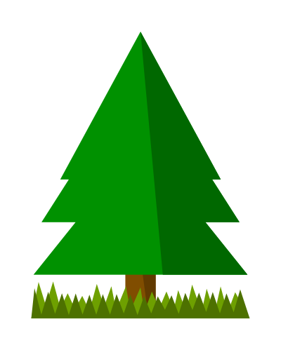 Spruce with grass clipart