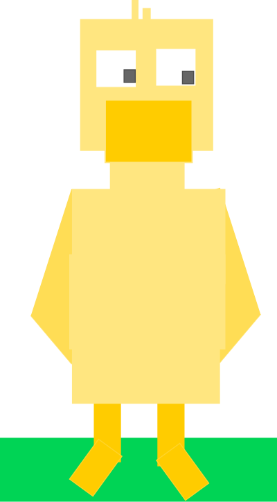 Square animal cartoon duck clipart