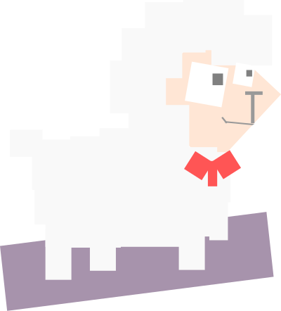 Square animal cartoon sheep clipart
