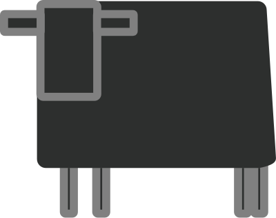 Square cow clipart