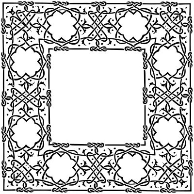 Square frame 15 clipart