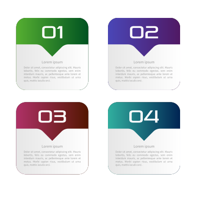 Square labels with numbers clipart