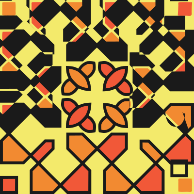 Square ornament 37 (colour) clipart