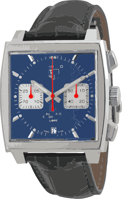 Square swiss watch - horlogerie clipart