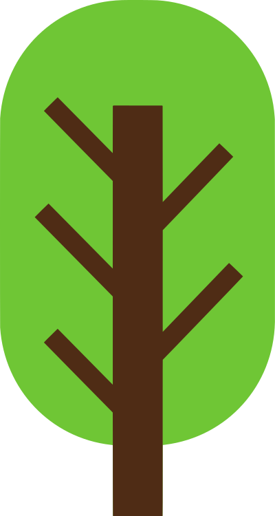 Square tree vectorized clipart