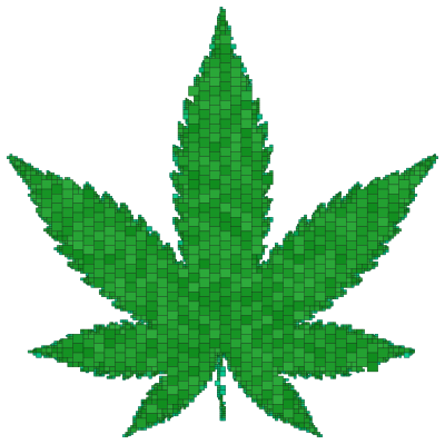 Squares Mosaic Marijuana Leaf clipart