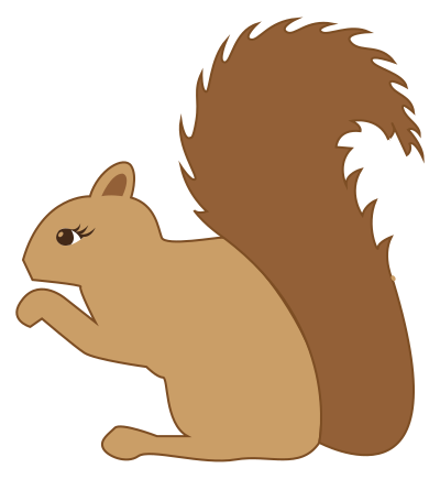 Squirrel Profile clipart