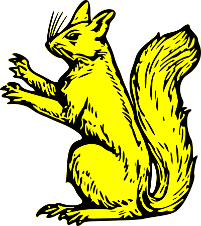 Squirrel sejant erect clipart