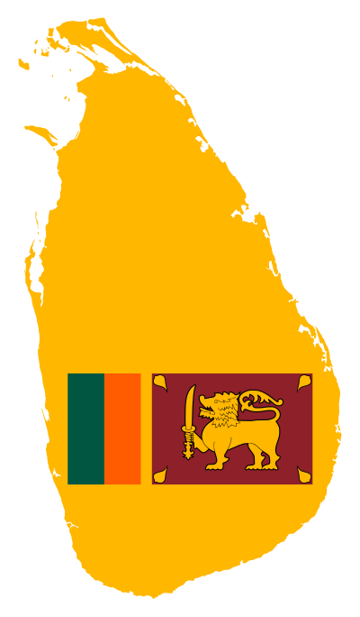 Sri Lanka Map Flag clipart