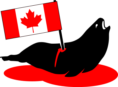 Stabbed Canadian Seal clipart