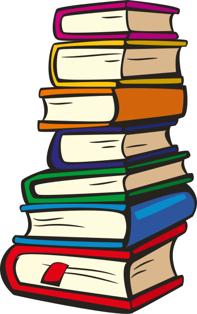 Stack of books 3 clipart