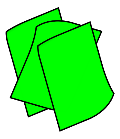 Stack of Green Paper clipart