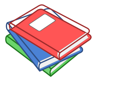 Stack of three books clipart