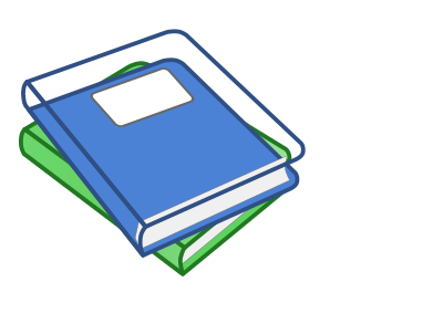 Stack of two books clipart