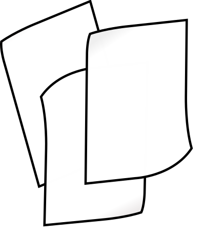 Stack of white paper clipart