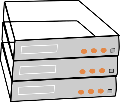 Stacked-servers clipart