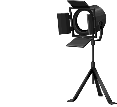 Stage spotlight on tripod, from Glitch clipart
