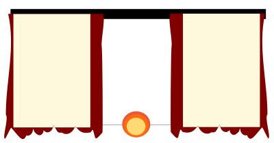 Stage with Filtered Drapes clipart