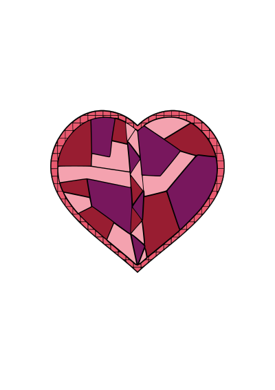 Stained Glass Heart clipart