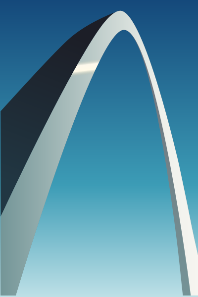 Stainless steel arch clipart