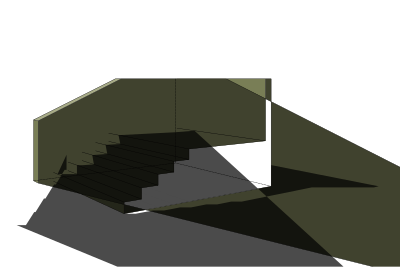 Stairs in 2 point perspective clipart