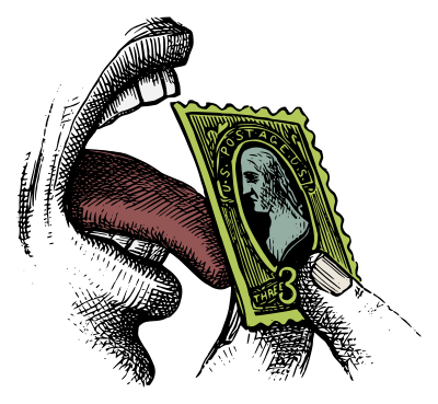 Stamp Licking - Colour Remix clipart
