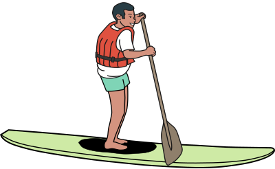 Stand Up Paddleboard - Colour Remix clipart