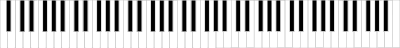 Standard 88-key Piano Keyboard clipart