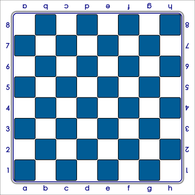Standard Chess Board - Blue / Tablero de Ajedrez - Azul clipart