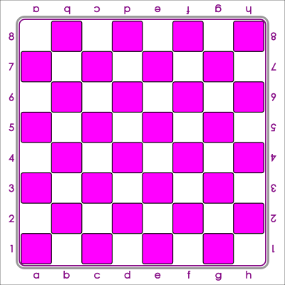 Standard Chess Board - Pink / Tablero de Ajedrez - Rosado clipart