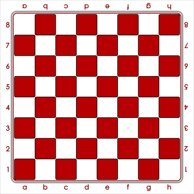 Standard Chess Board - Red / Tablero de Ajedrez - Rojo clipart