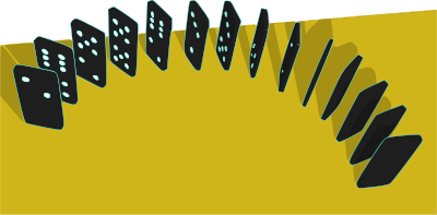 Standing Dominoes clipart