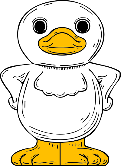 Standing duck clipart