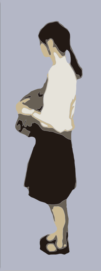 Standing in Gray clipart