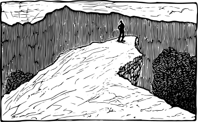 Standing on a Cliff clipart