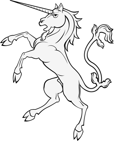 Standing Unicorn clipart