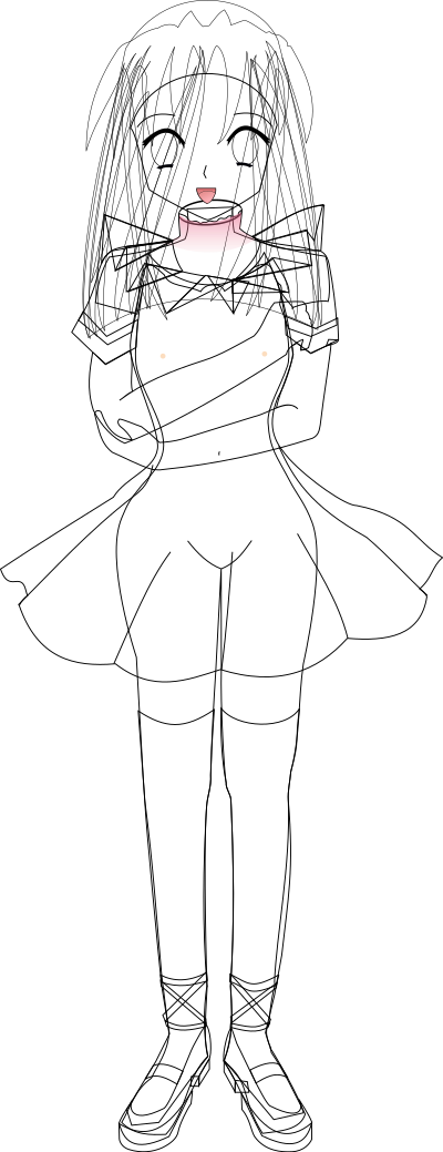 Standing woman clipart