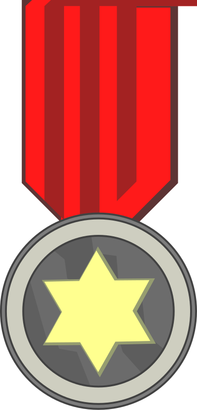 Star award medal clipart