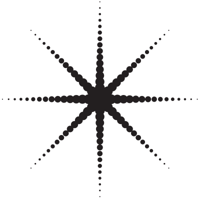 Star black dots clipart
