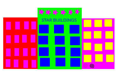 Star buildings clipart