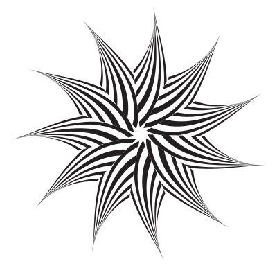 Star logo black and white clipart