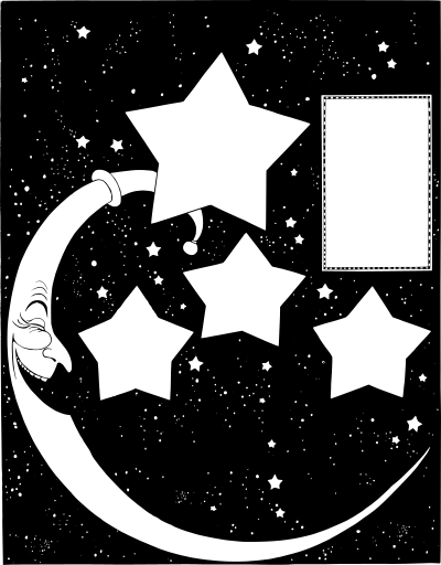 Star Moon Frame clipart