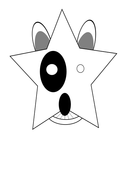 star,Bullterrier head, bujung,Bull terrier cartoon,dog Bullterrier clipart